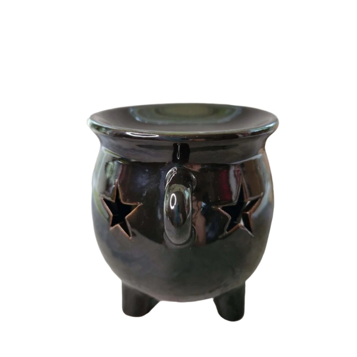 Ceramic Cauldron Oil Burner , Wax Warmer, Metaphysical Décor, Handmade Ceramic -Candle & Oil Warmers