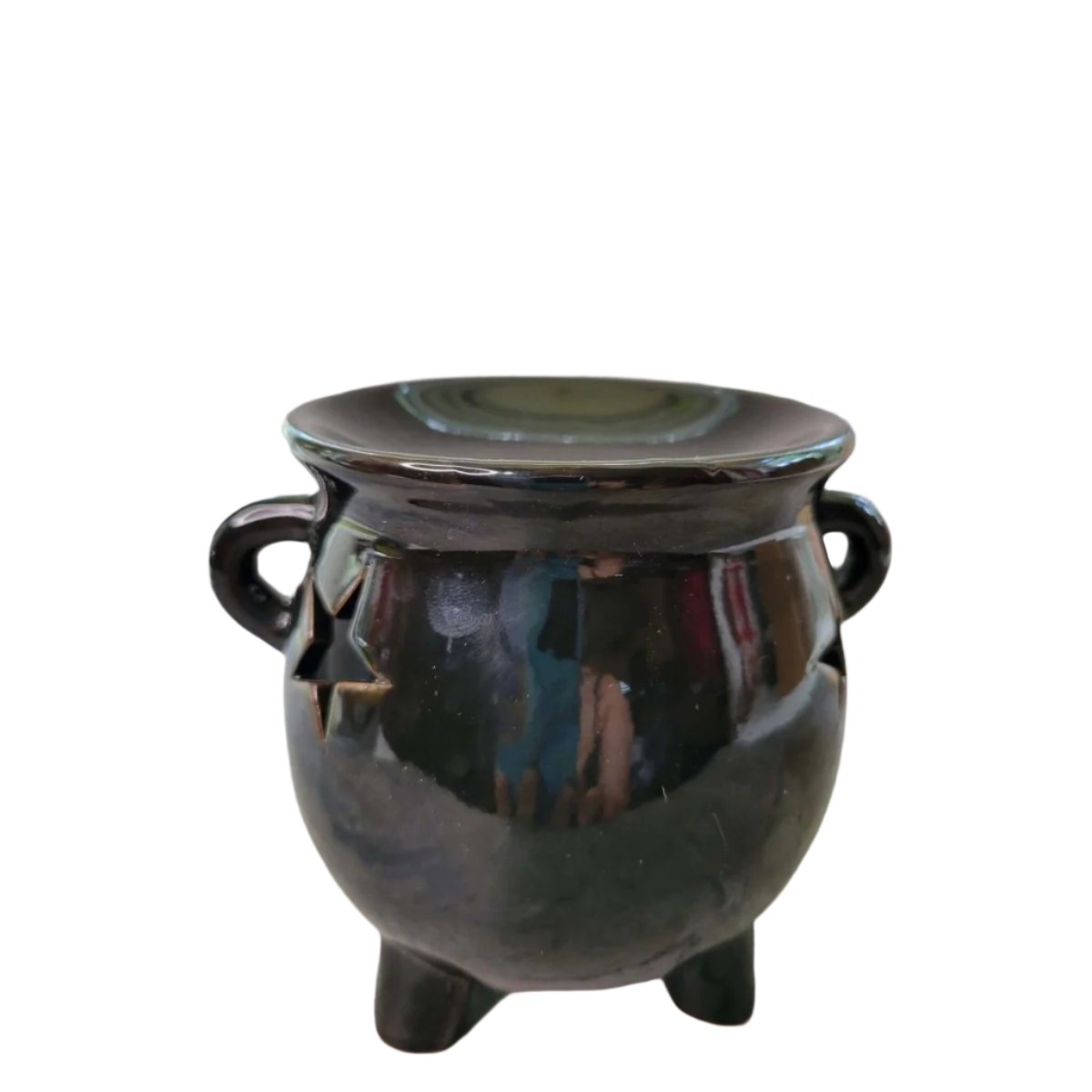 Ceramic Cauldron Oil Burner , Wax Warmer, Metaphysical Décor, Handmade Ceramic -Candle & Oil Warmers