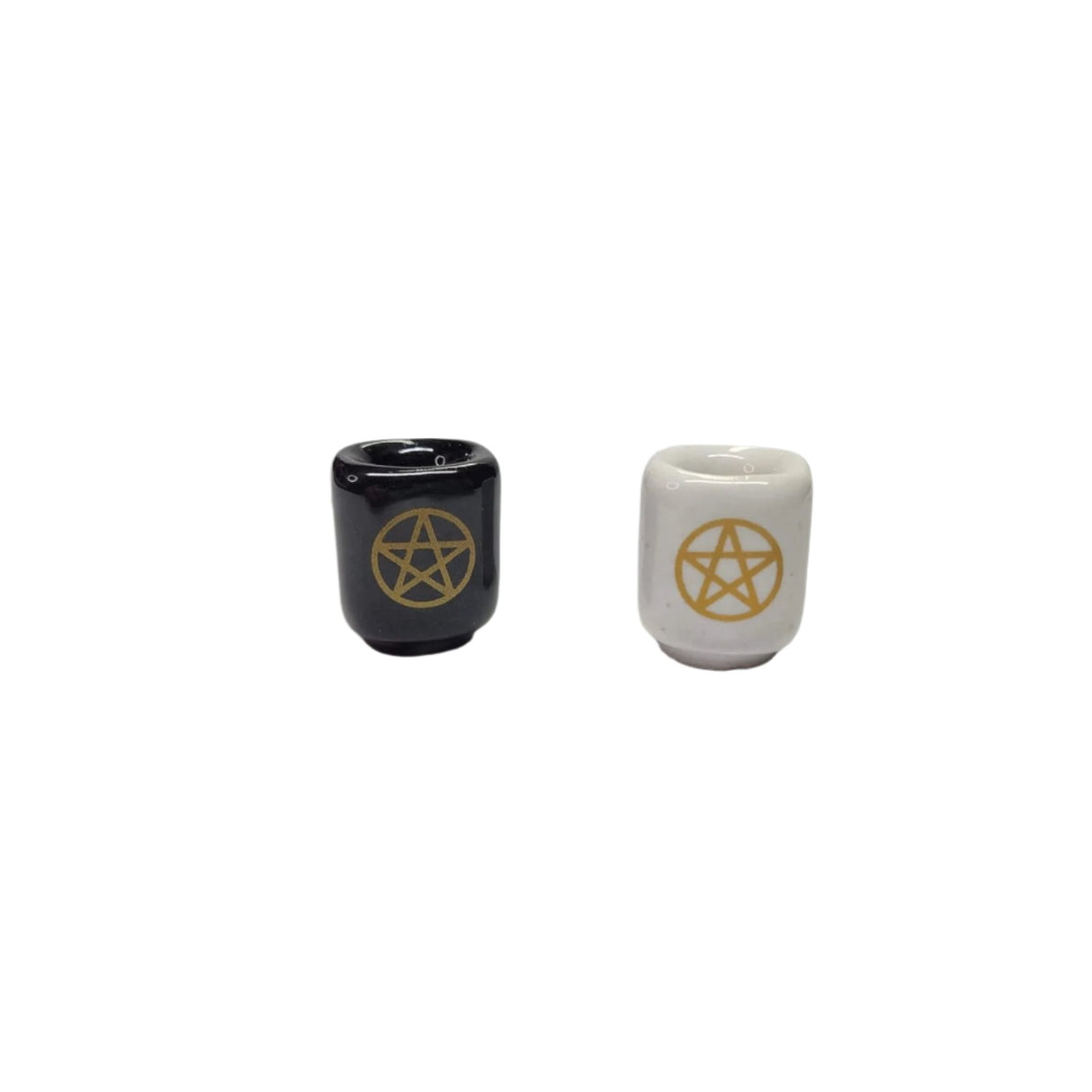 Ceramic Chime Candle Holder, Pentacle, Candle Holder , Altar Decoration -Candle Holders