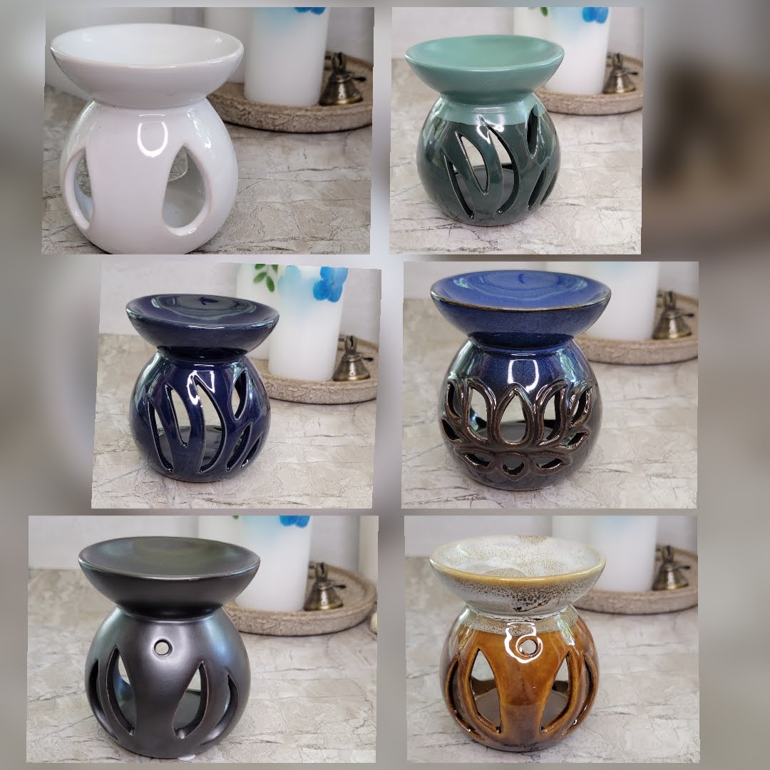 Ceramic Oil Burners Assorted Designs , handmade ceramic oil burner -Candle & Oil Warmers