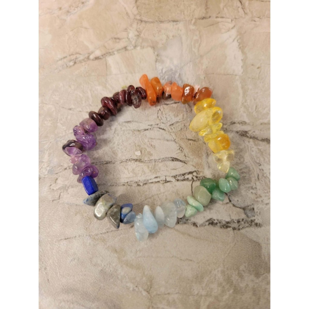 Chakra Gemstone Stretch Bracelets, with Crystal Threads, Handmade Stretch Bracelets -Bracelets