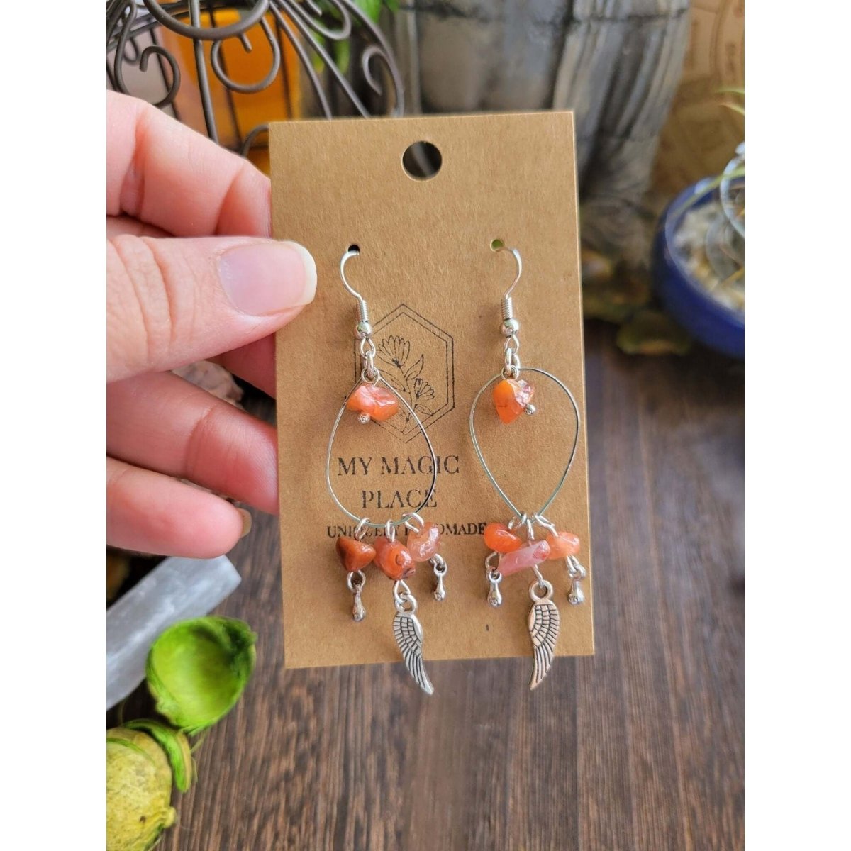 Chandelier Earrings, with Gemstone , Crystal Earrings -Earrings