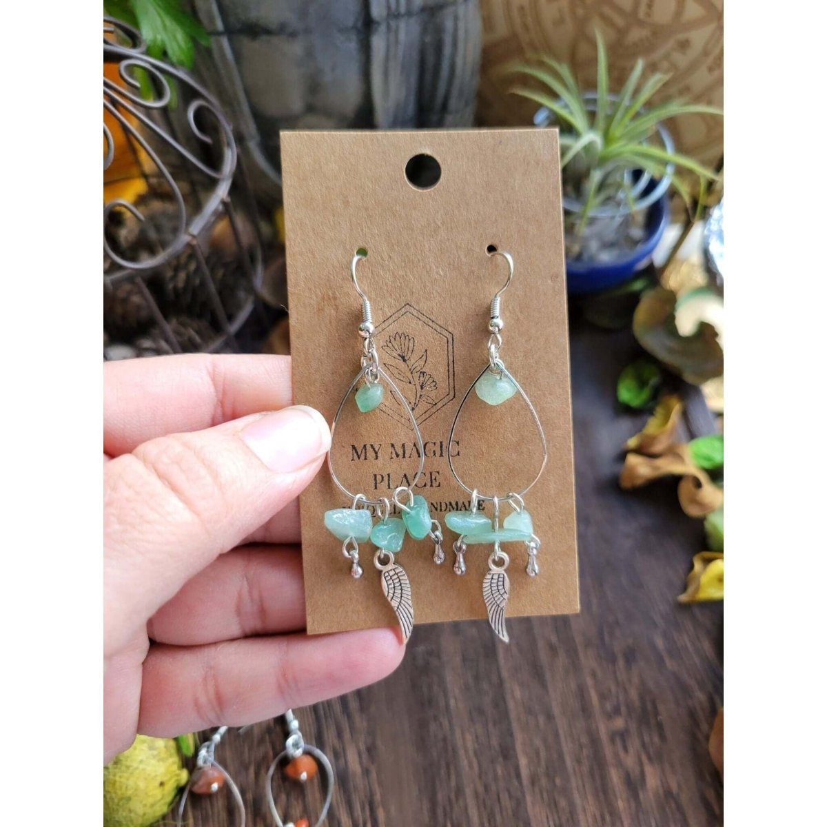 Chandelier Earrings, with Gemstone , Crystal Earrings -Earrings