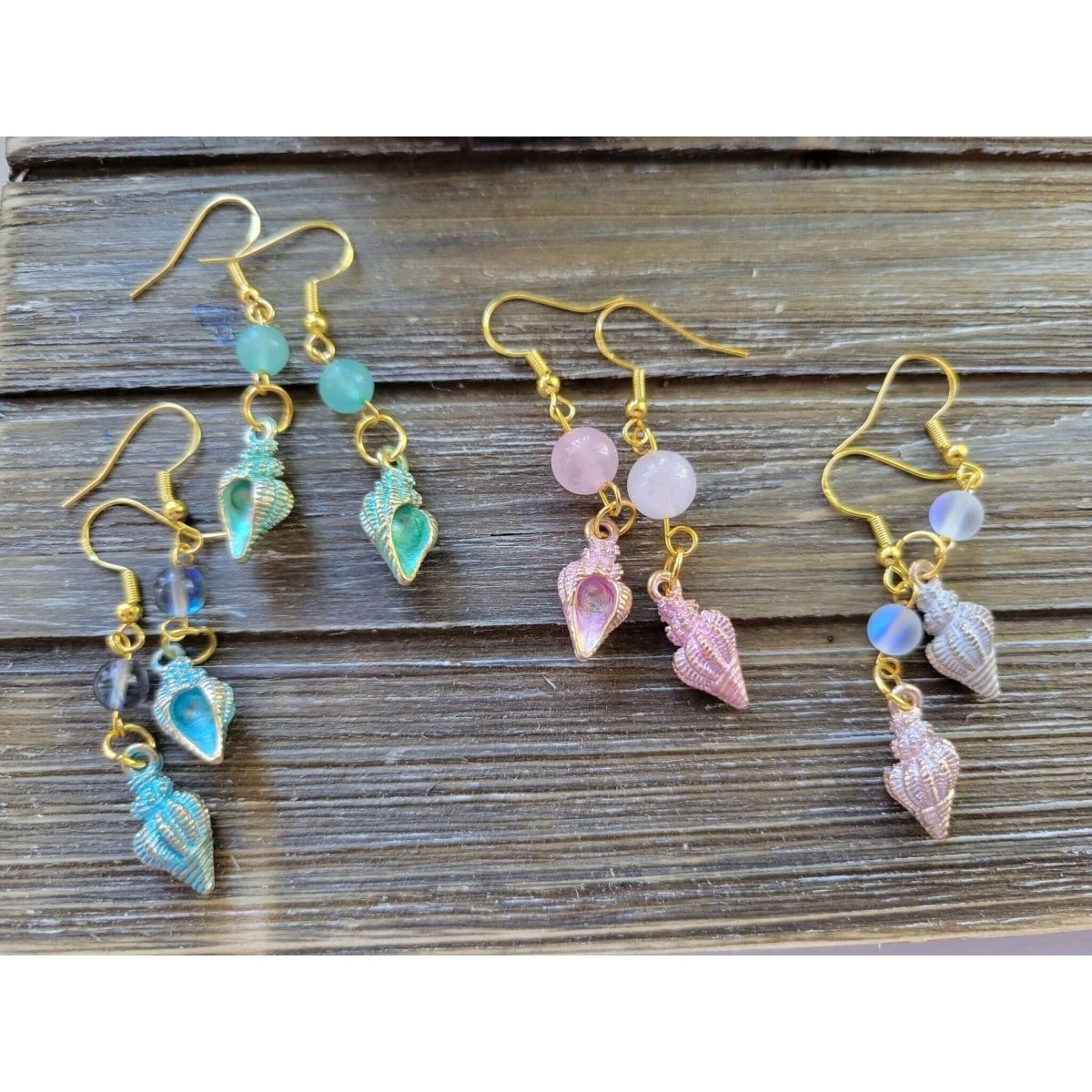 Charm and Crystal Earrings / Sea Earrings -Earrings