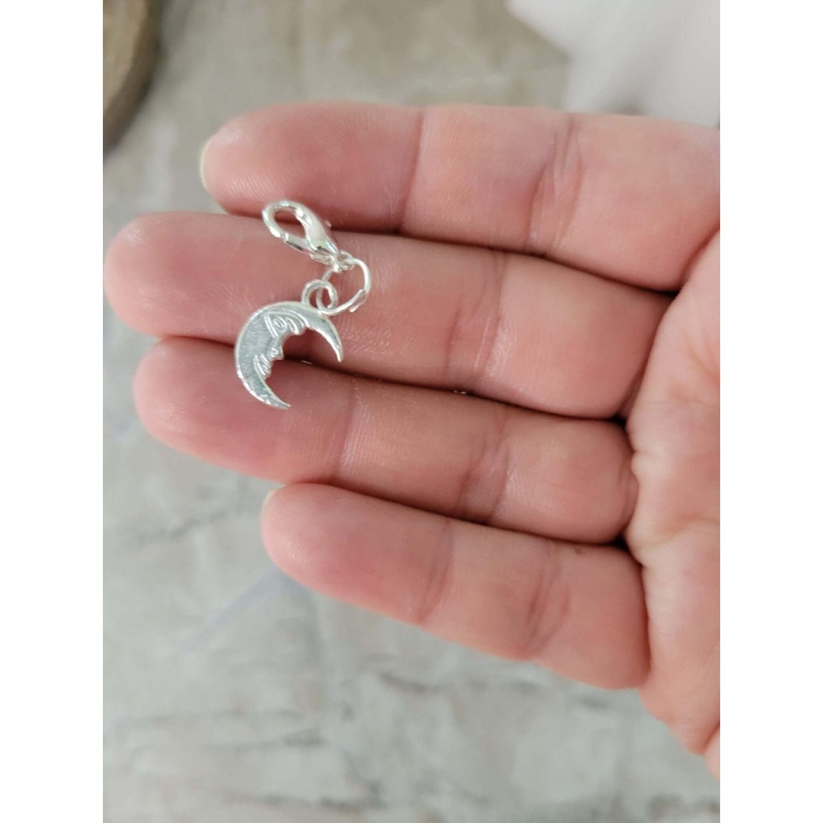 Charm Triple Moon , Pentacle, Om ,Crescent Moon with Lobster Claw Clasps 5 Pendants Set -Charms & Pendants