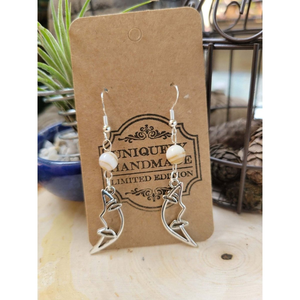 Charms Crystal Earrings ,Stacked Stone Drop Earrings |Charm and Crystal Earrings ,Witch Jewelry, Healing Crystal Energy -