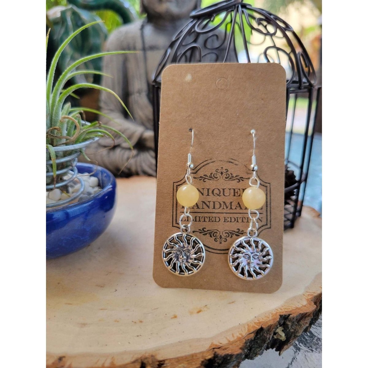 Charms Crystal Earrings ,Stacked Stone Drop Earrings |Charm and Crystal Earrings ,Witch Jewelry, Healing Crystal Energy -