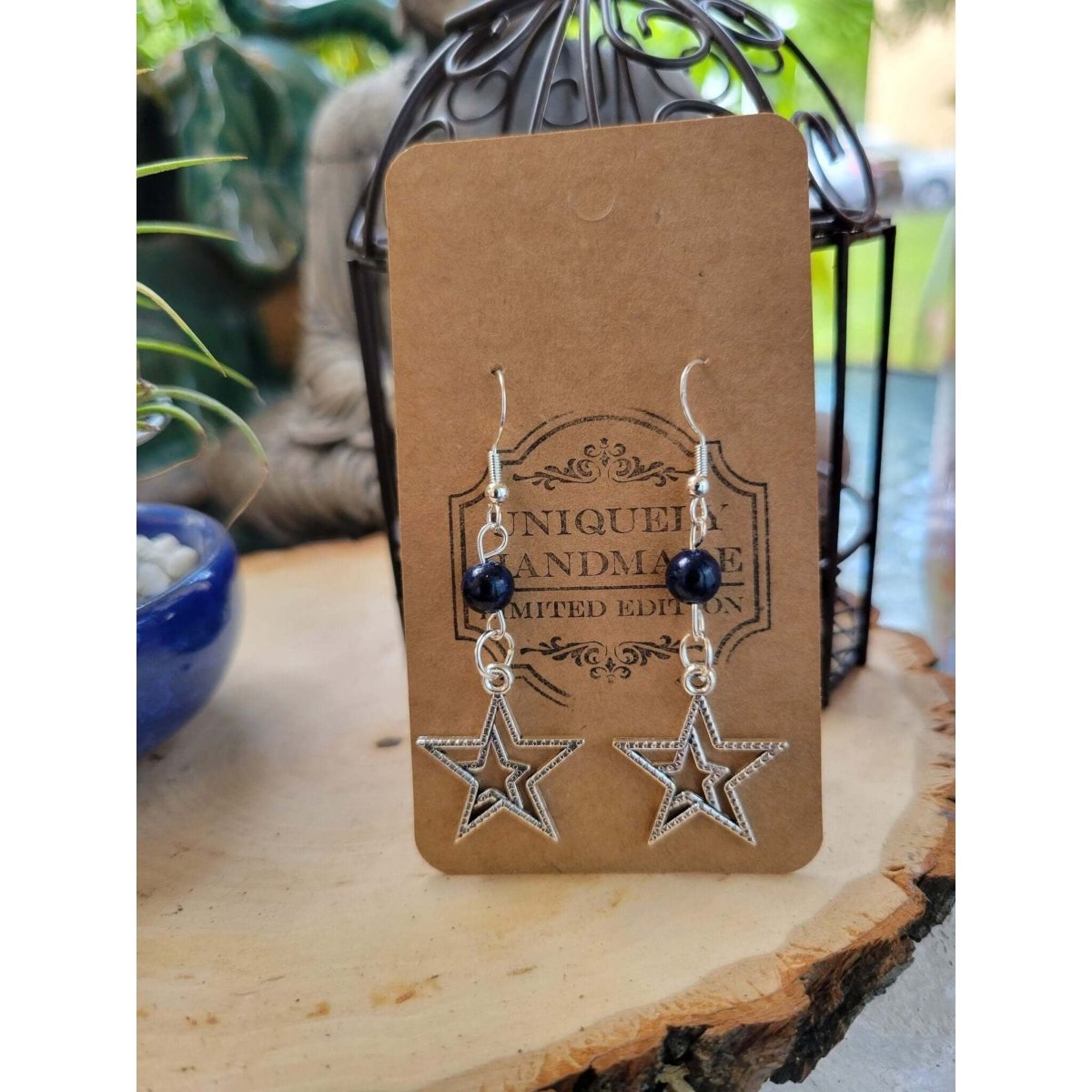 Charms Crystal Earrings ,Stacked Stone Drop Earrings |Charm and Crystal Earrings ,Witch Jewelry, Healing Crystal Energy -