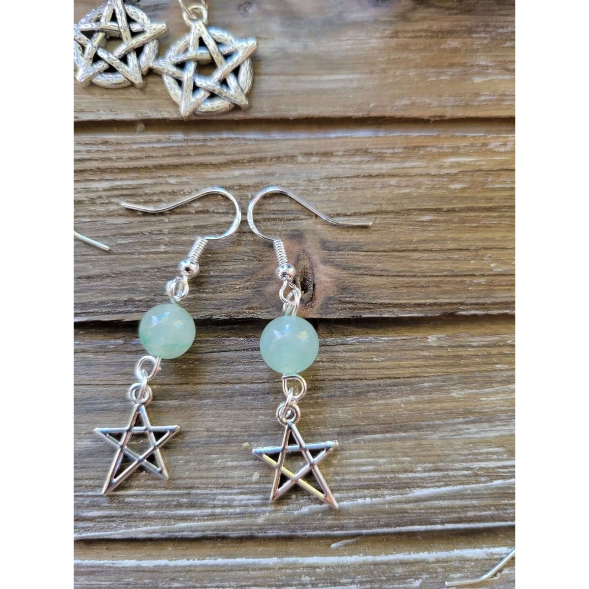 Charms Crystal Earrings ,Stacked Stone Drop Earrings |Charm and Crystal Earrings ,Witch Jewelry, Healing Crystal Energy -