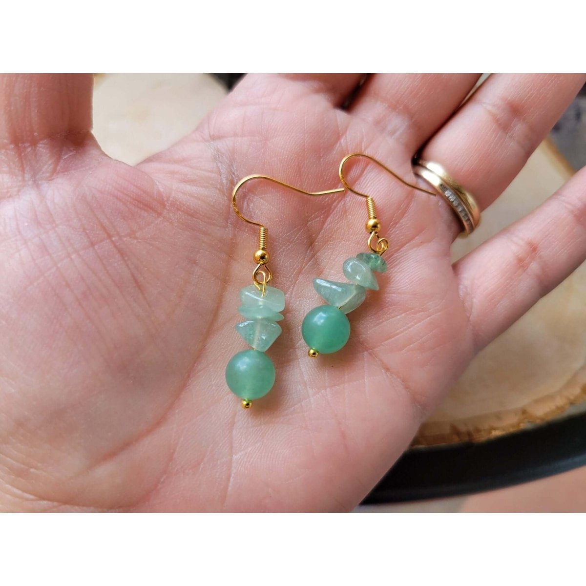 Crystal Earrings ,Stacked Stone Drop Earrings | Bohemian Style Dangle Earrings -