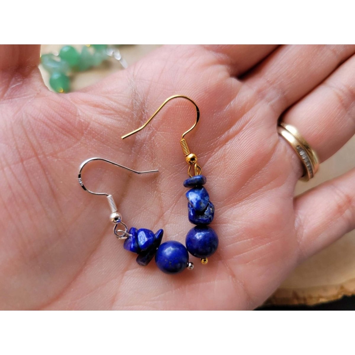 Crystal Earrings ,Stacked Stone Drop Earrings | Bohemian Style Dangle Earrings -