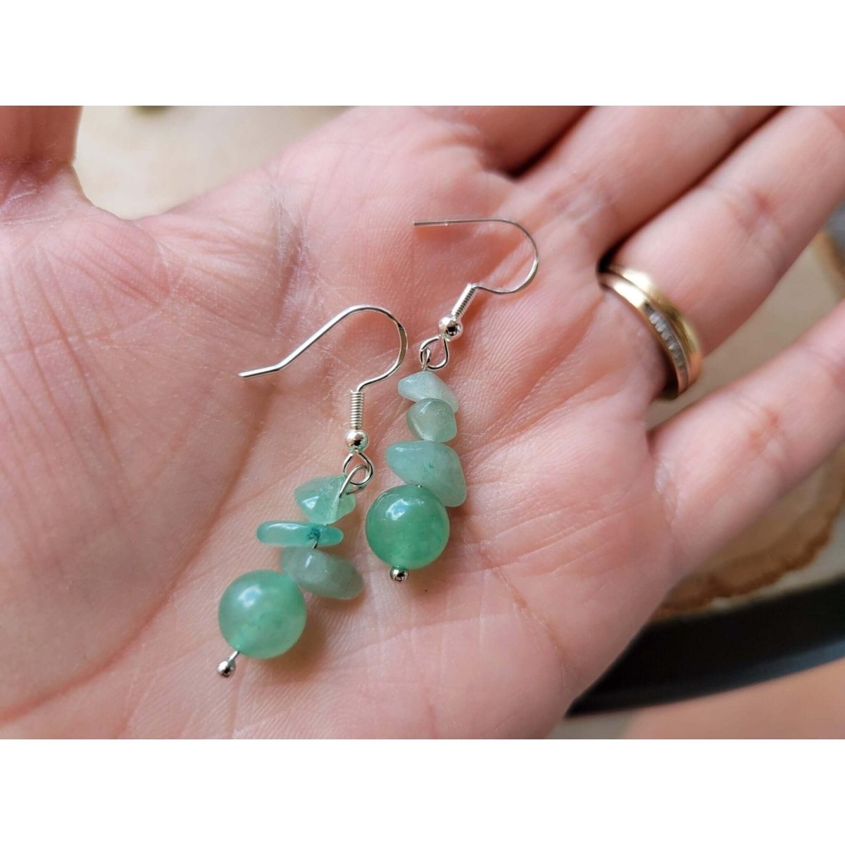 Crystal Earrings ,Stacked Stone Drop Earrings | Bohemian Style Dangle Earrings -