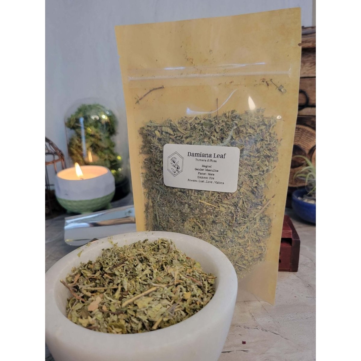 Damiana Leaf, Cut & Sifted 1oz -Herbs & Spices