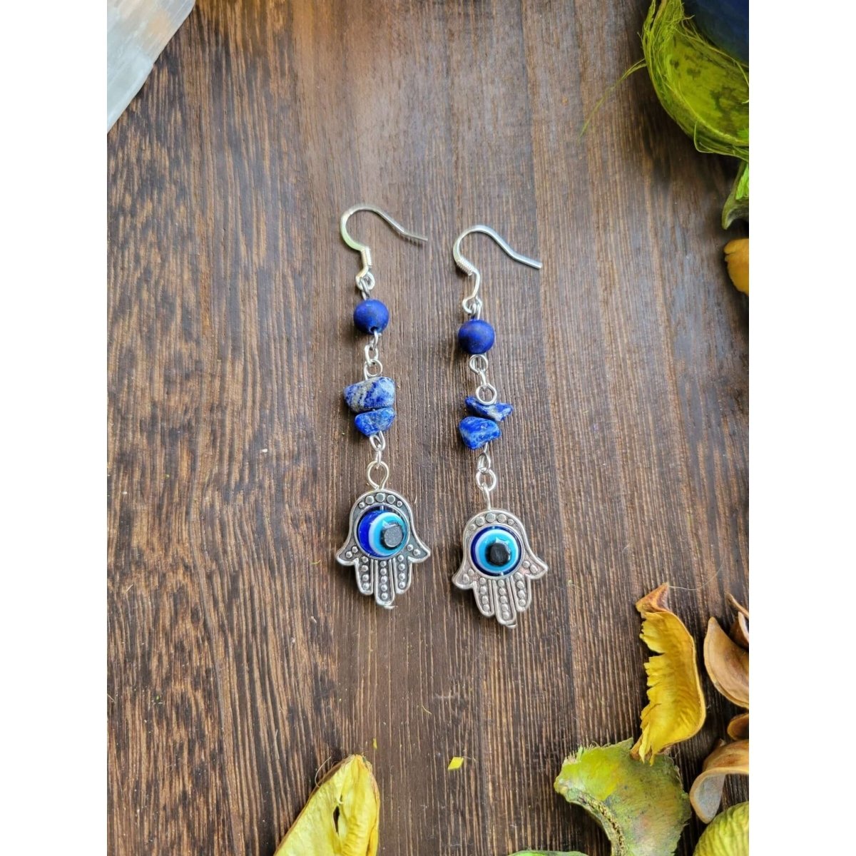 Evil Eye Protection Earrings , Evil Eye Crystal Earrings -Earrings