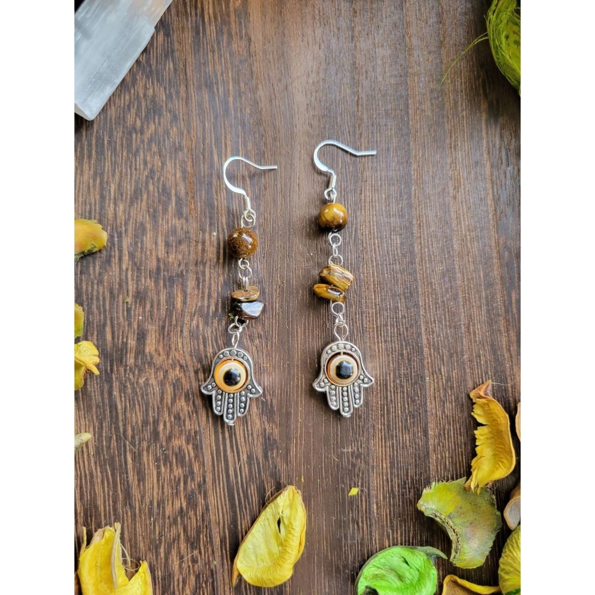 Evil Eye Protection Earrings , Evil Eye Crystal Earrings -Earrings