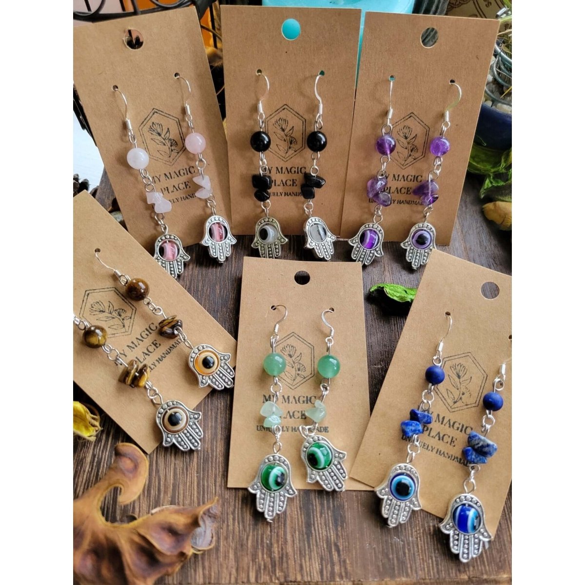 Evil Eye Protection Earrings , Evil Eye Crystal Earrings -Earrings