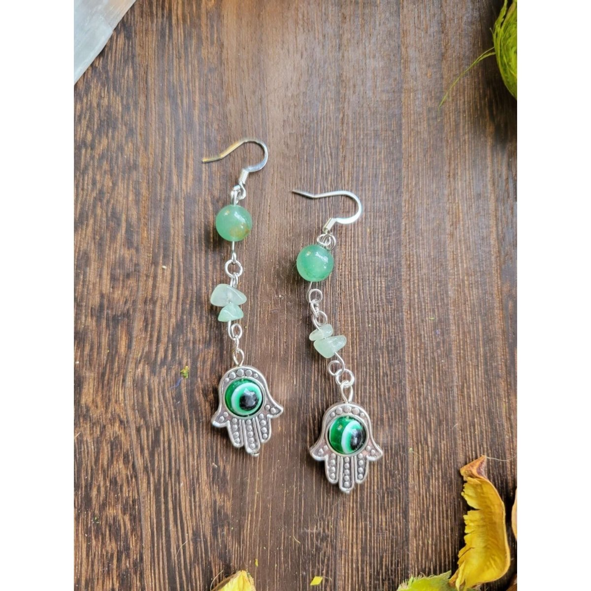 Evil Eye Protection Earrings , Evil Eye Crystal Earrings -Earrings