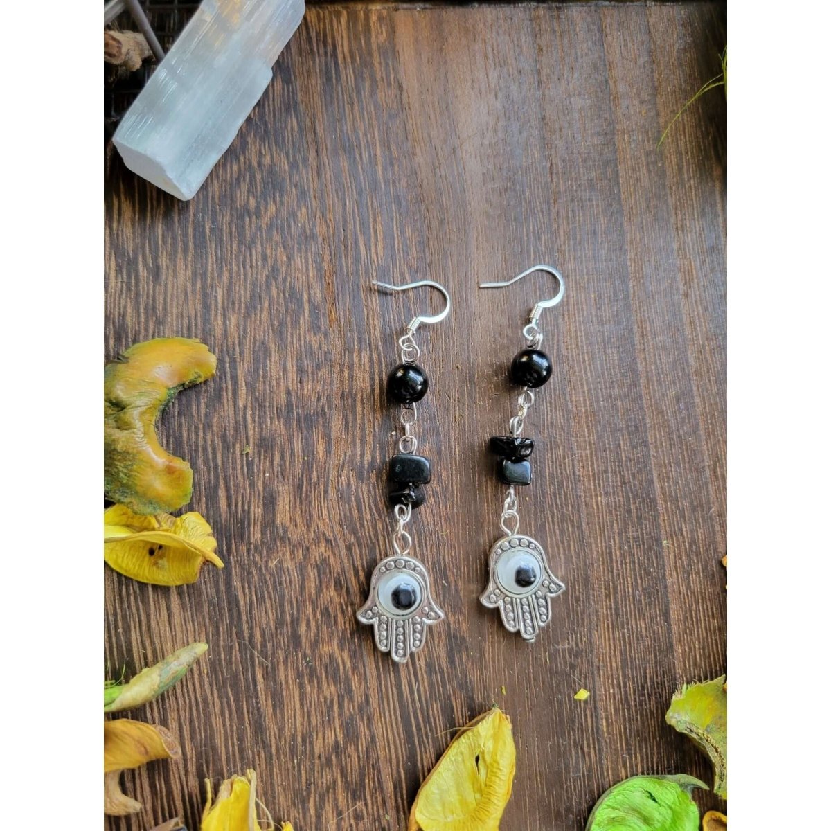 Evil Eye Protection Earrings , Evil Eye Crystal Earrings -Earrings