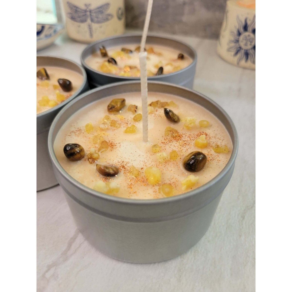 Frankincense and Myrrh Candle Meditation Cleansing space Candle 8 oz -Candles