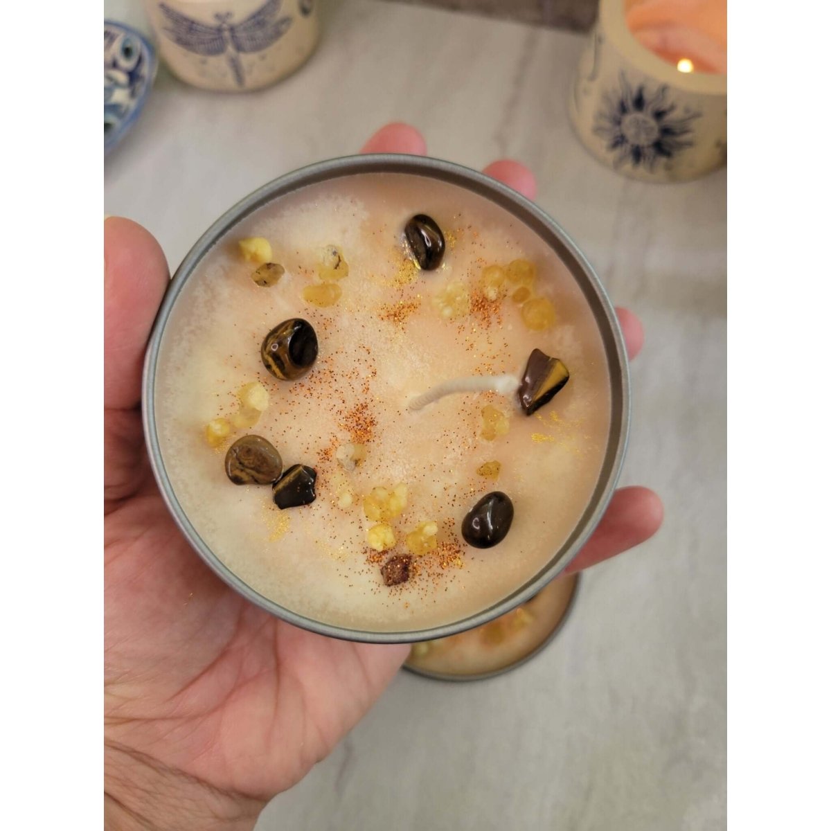 Frankincense and Myrrh Candle Meditation Cleansing space Candle 8 oz -Candles