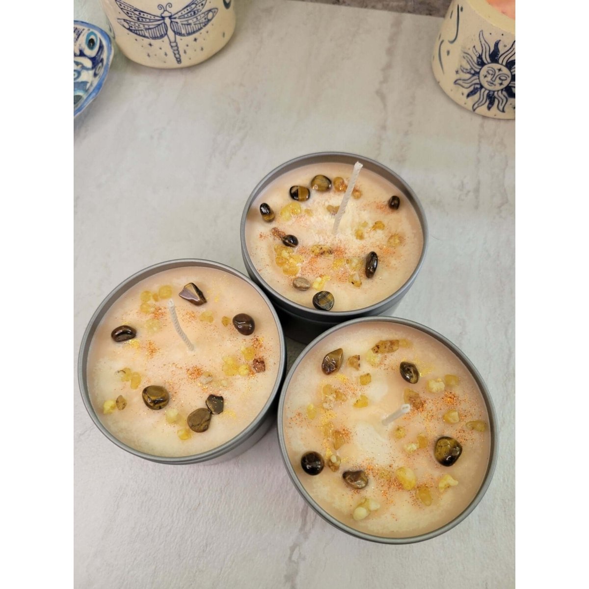 Frankincense and Myrrh Candle Meditation Cleansing space Candle 8 oz -Candles