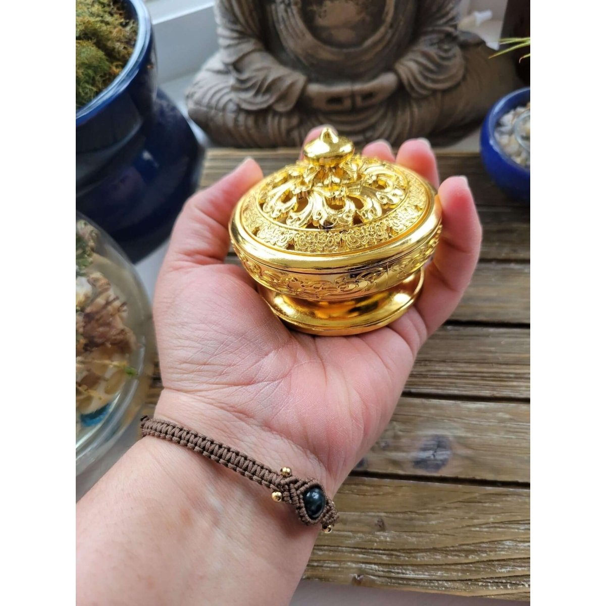 Gold Color !Incense Holder, Incense Burner ,Altar Decoration, Cone Holder Burner -
