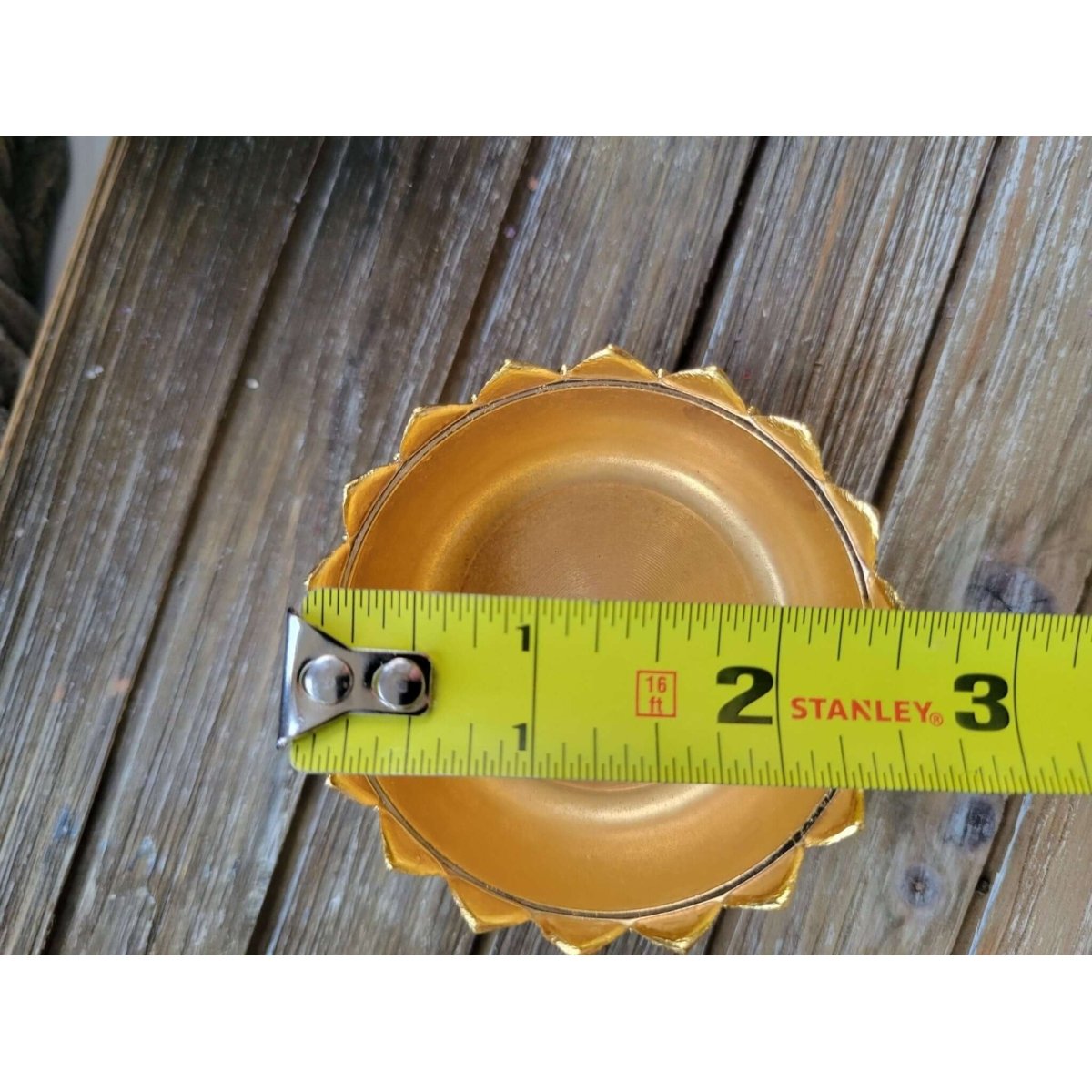 Gold Color !Small Lotus Incense Holder, Brass Metal Incense Burner -