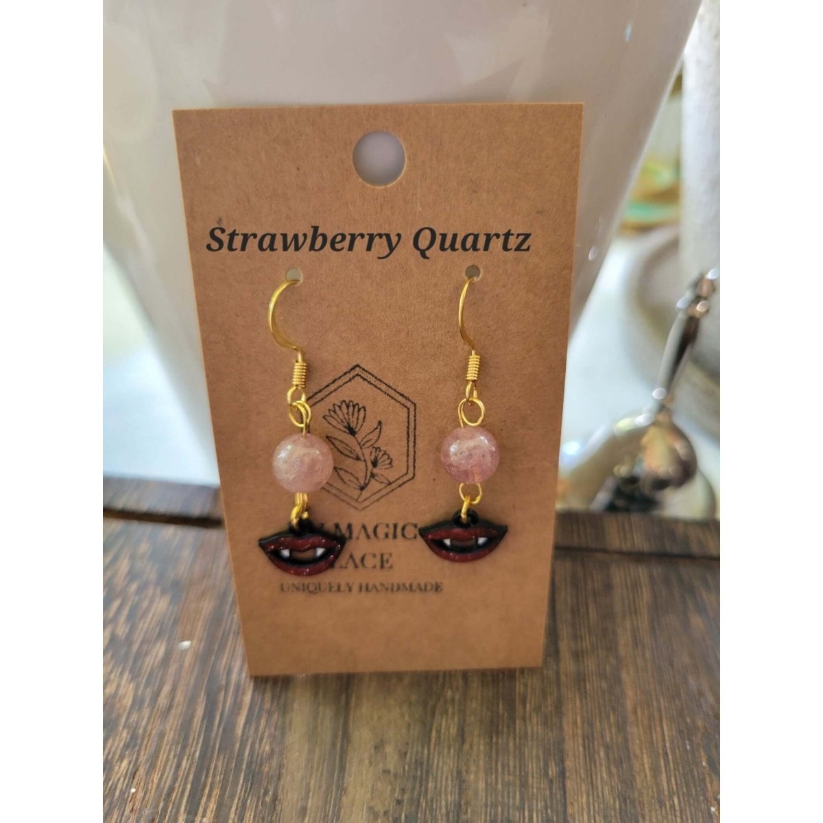 Halloween Crystal beads Earrings, Witchy Crystal Jewelry -Earrings