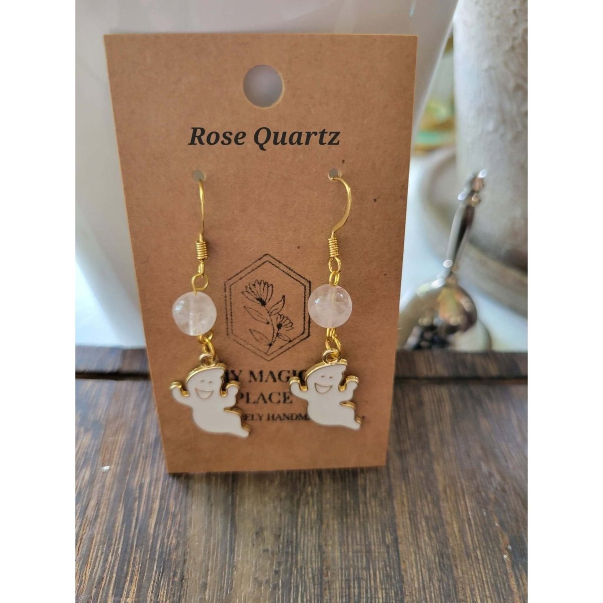 Halloween Crystal beads Earrings, Witchy Crystal Jewelry -Earrings