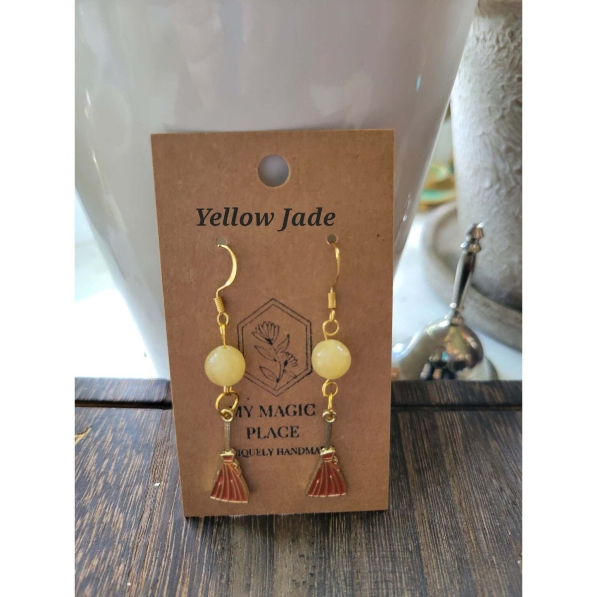 Halloween Crystal beads Earrings, Witchy Crystal Jewelry -Earrings