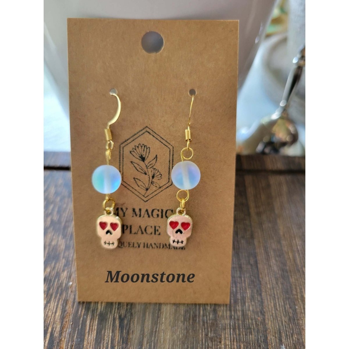 Halloween Crystal beads Earrings, Witchy Crystal Jewelry -Earrings