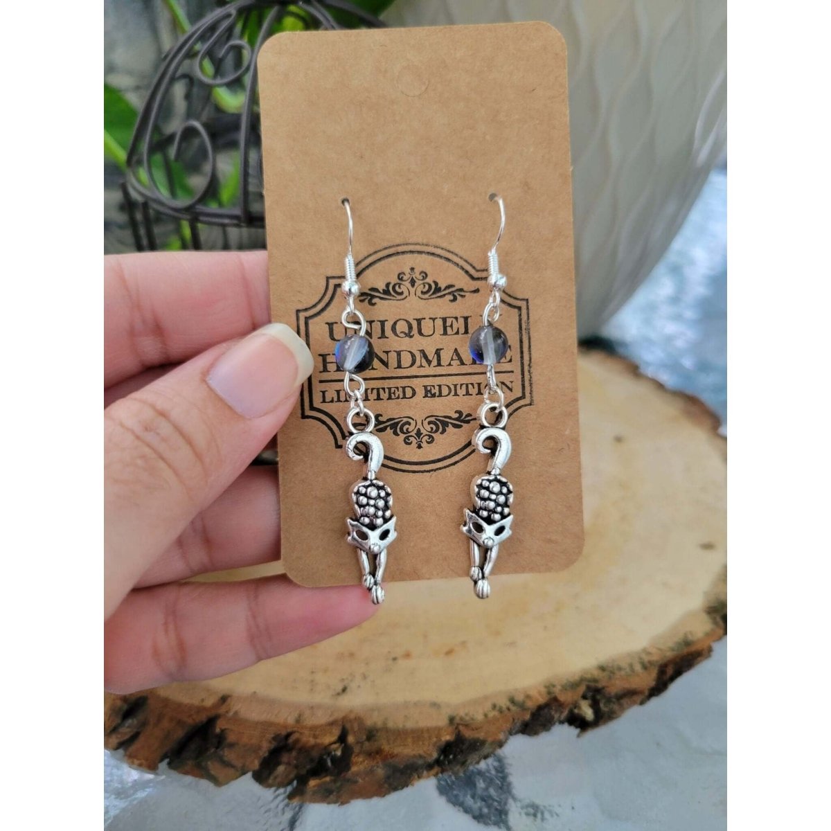 Halloween Crystal Earrings/ Witch Earrings/ Gemstones Earrings -