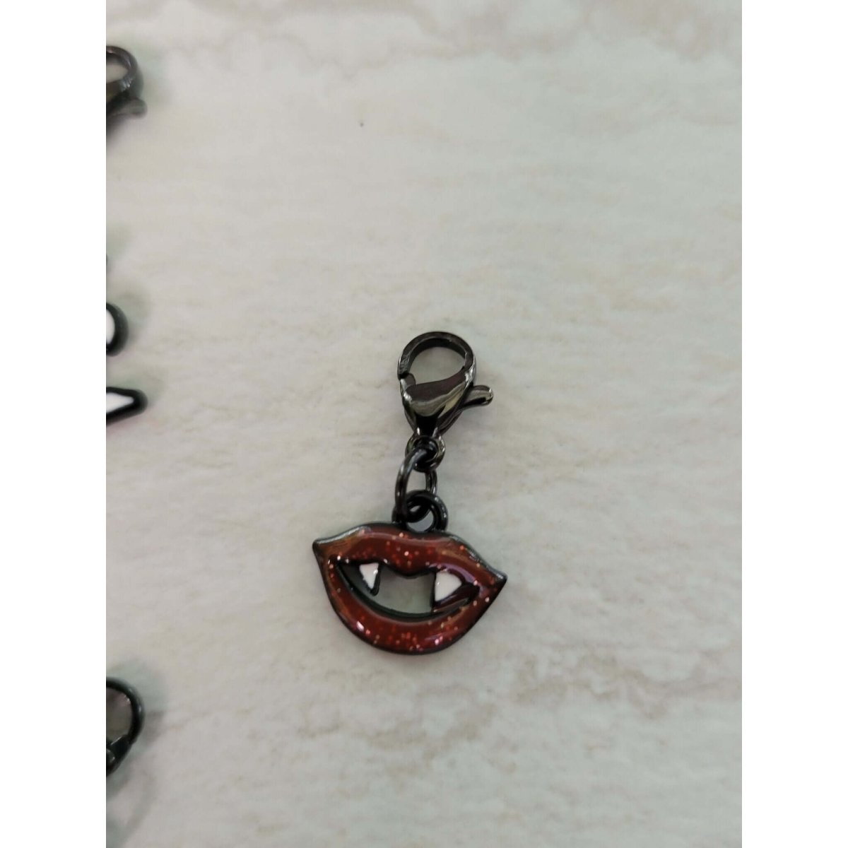Halloween Theme Alloy Enamel Pendants Set, Stainless Steel Lobster Claw Clasps 5 Pendants Set -Charms & Pendants