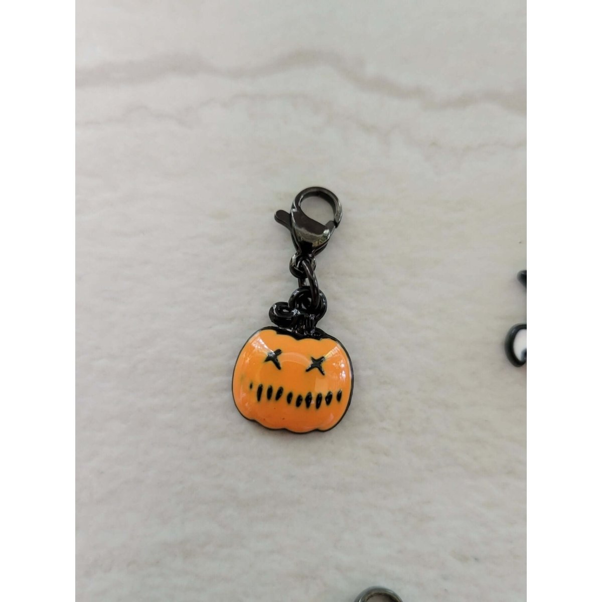 Halloween Theme Alloy Enamel Pendants Set, Stainless Steel Lobster Claw Clasps 5 Pendants Set -Charms & Pendants