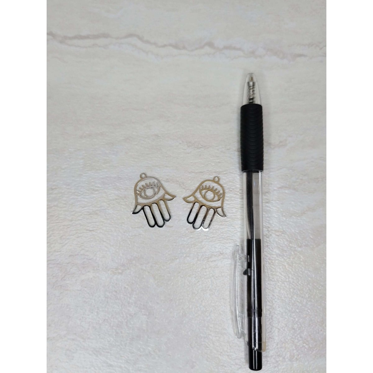 Hamsa Hand Charm , Evil Eye Charm, Jewelry Making, Stainless Steel -Charms & Pendants