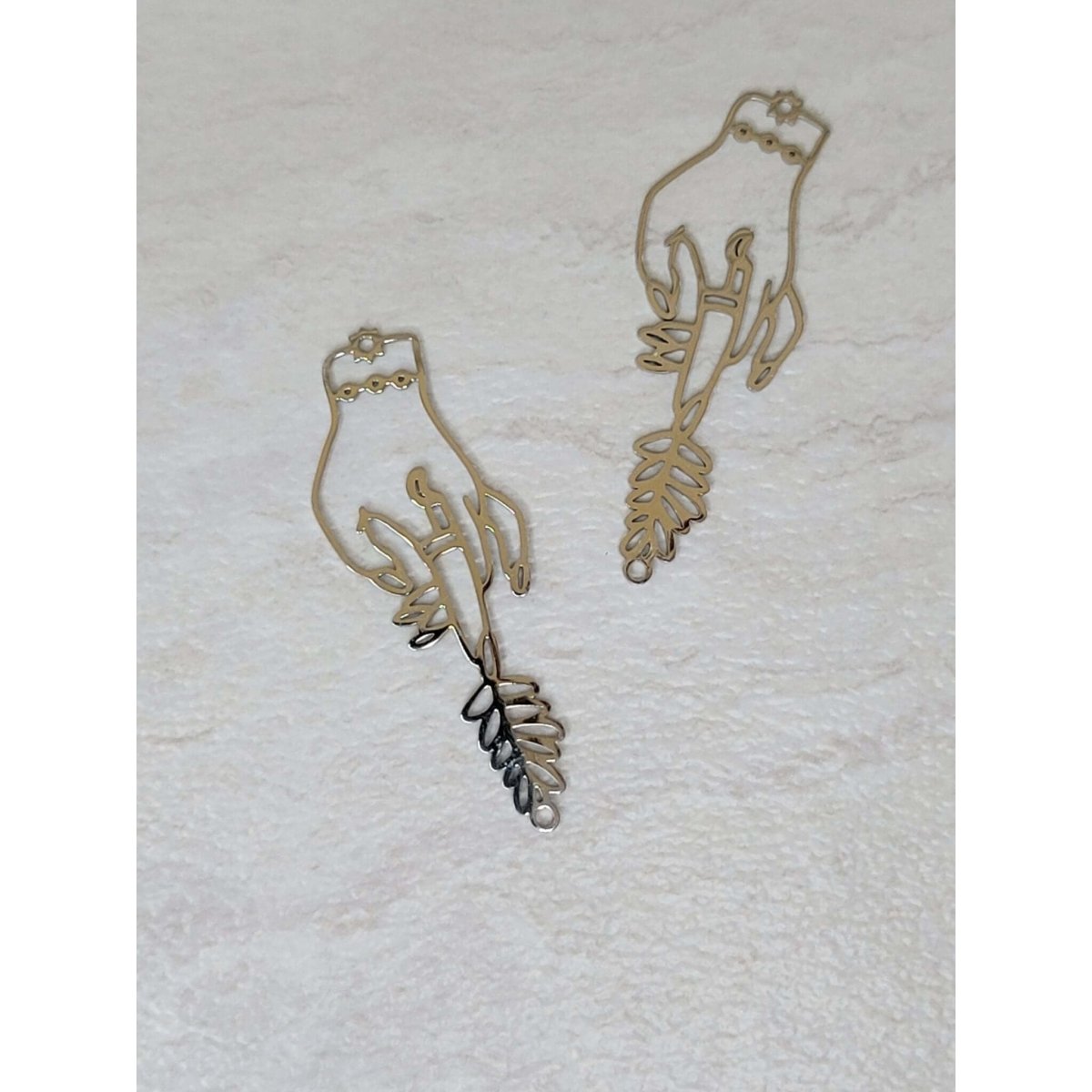 Hand Charm Stainless Steel Jewelry Hand Pendant Big Charms -Charms & Pendants