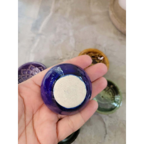 Handmade Ceramic Incense Burner Bowls Embossed Assorted designs, Incense Cones Holder -Incense Holders