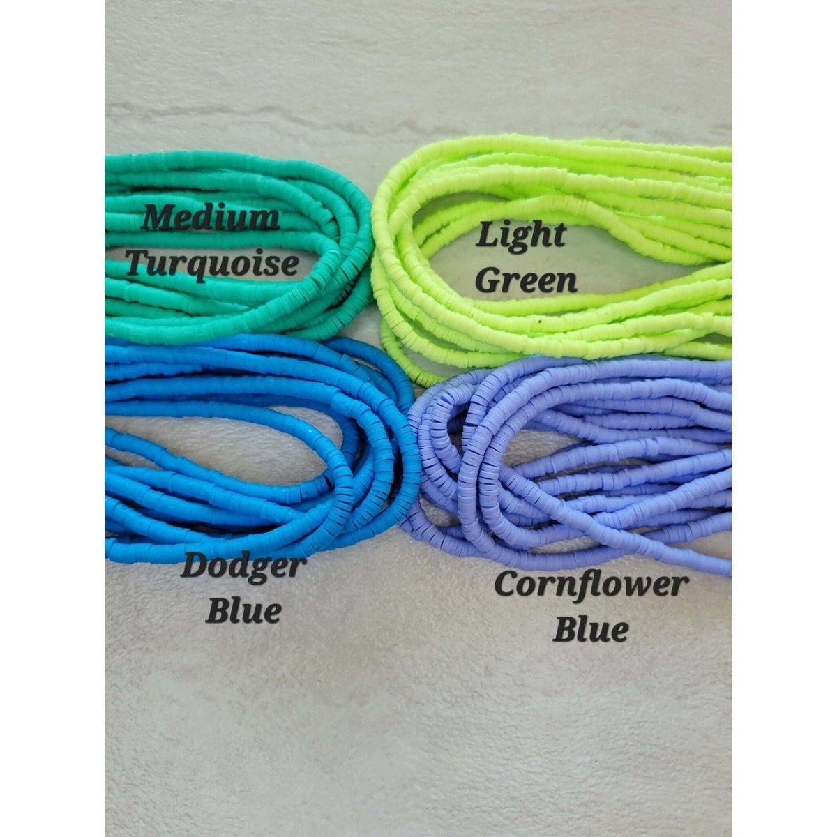 Handmade Polymer Clay Beads, Disc Beads ,Flat Round, Heishi Beads 4mm -Jewelry Making Kits