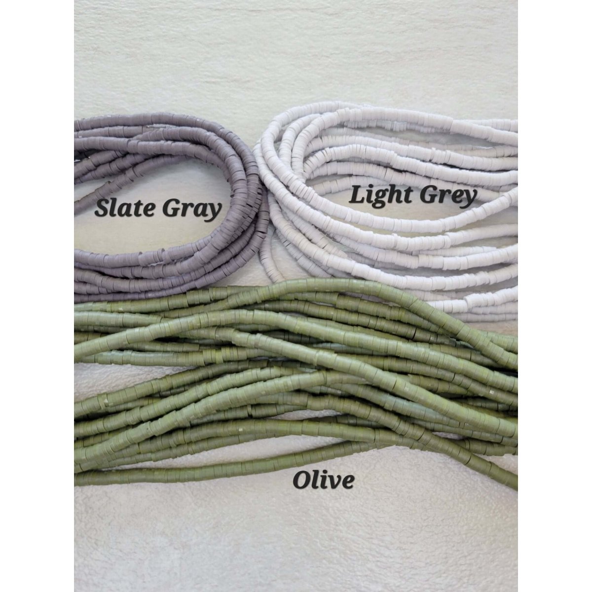 Handmade Polymer Clay Beads, Disc Beads ,Flat Round, Heishi Beads 4mm -Jewelry Making Kits