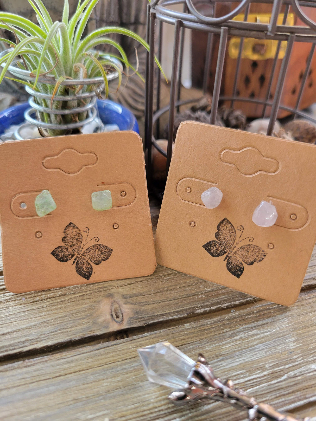 Gemstone Stud Earrings ,Tiny Crystal Earrings ,Crystal Studs Hypoallergenic Earrings