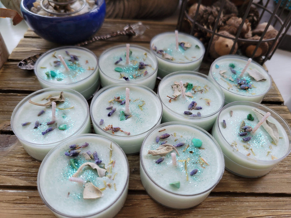 10 Pack Crystal Tea Light Candles