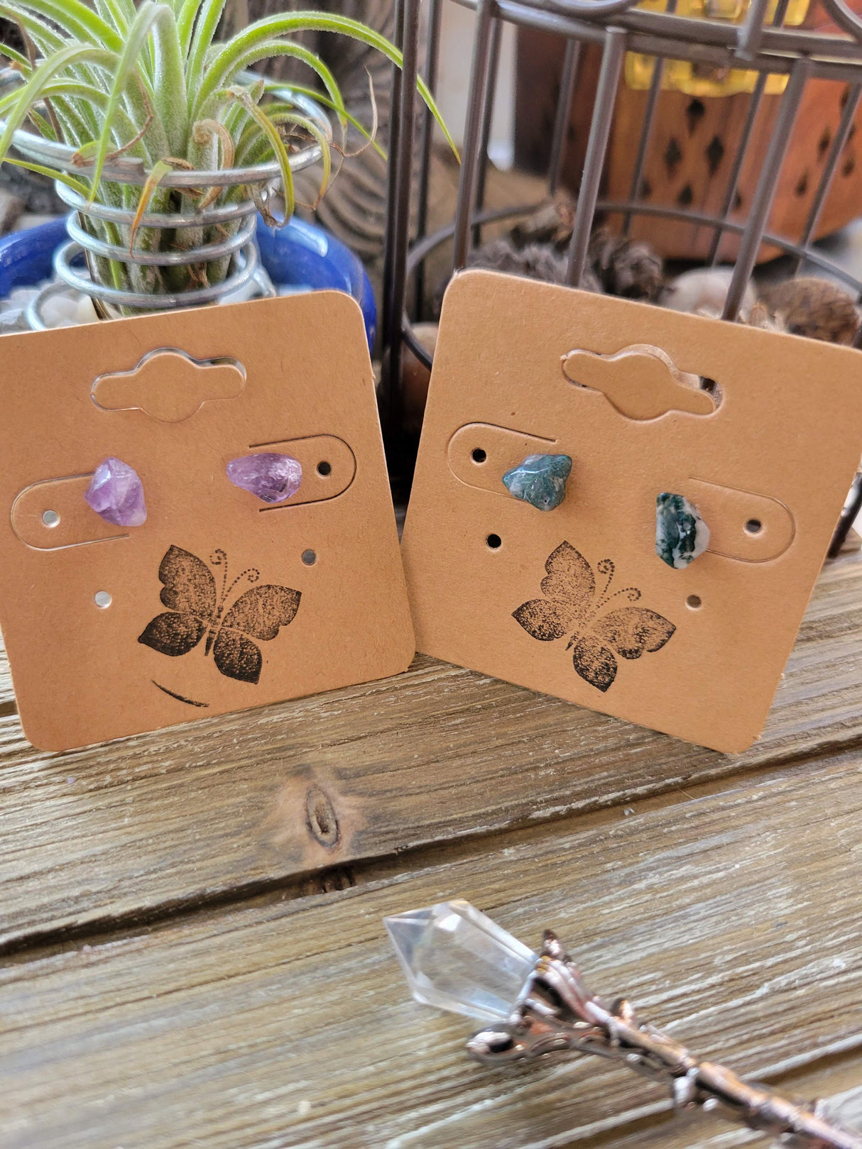 Gemstone Stud Earrings ,Tiny Crystal Earrings ,Crystal Studs Hypoallergenic Earrings