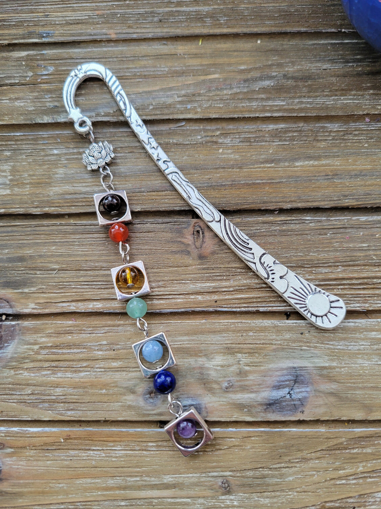 Crystal with Metal Bookmark, Gemstones Bookmark ,Elegant Book Decorations