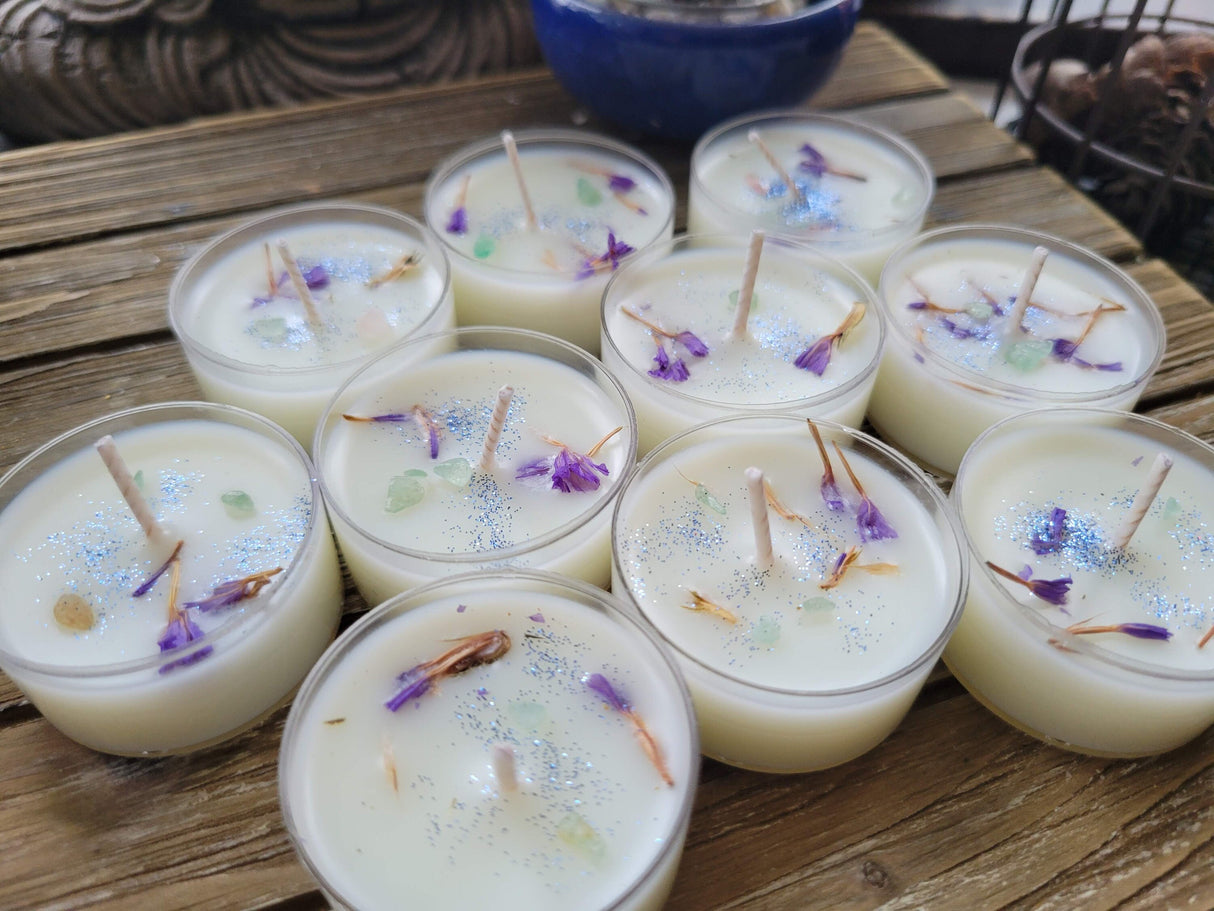 10 Pack Crystal Tea Light Candles