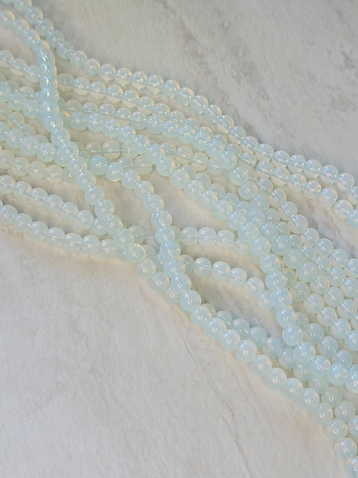 Opalite beads string, Opalite round beads 6mm 8mm 15.5" strand - My Magic Place Shop