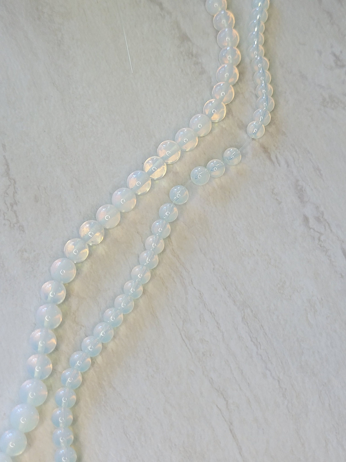 Opalite beads string, Opalite round beads 6mm 8mm 15.5" strand - My Magic Place Shop