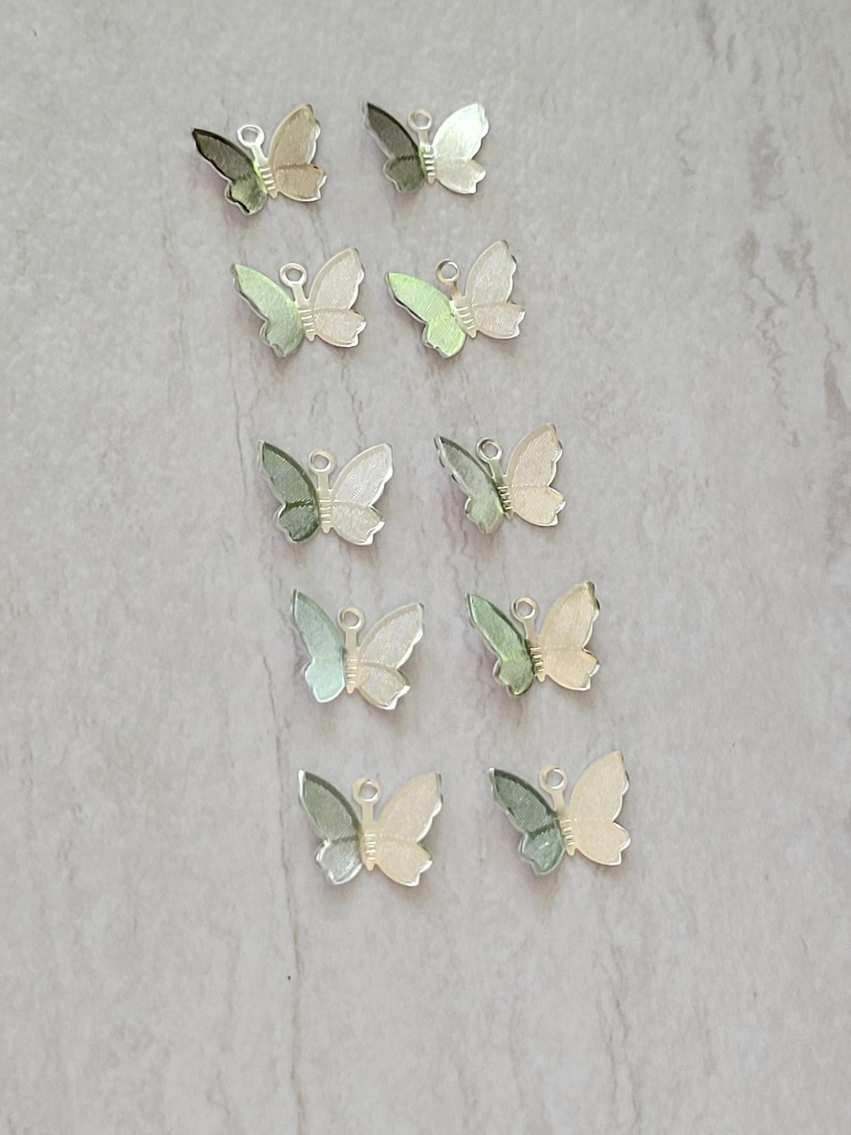 Butterfly Charm, silver and gold butterfly charm jewelry making