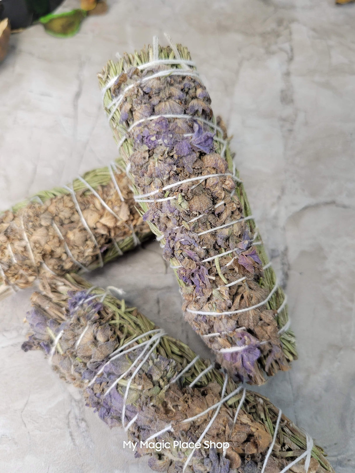 Lavender & Rosemary Smudge Stick - 4" Handmade Smudge Sticks
