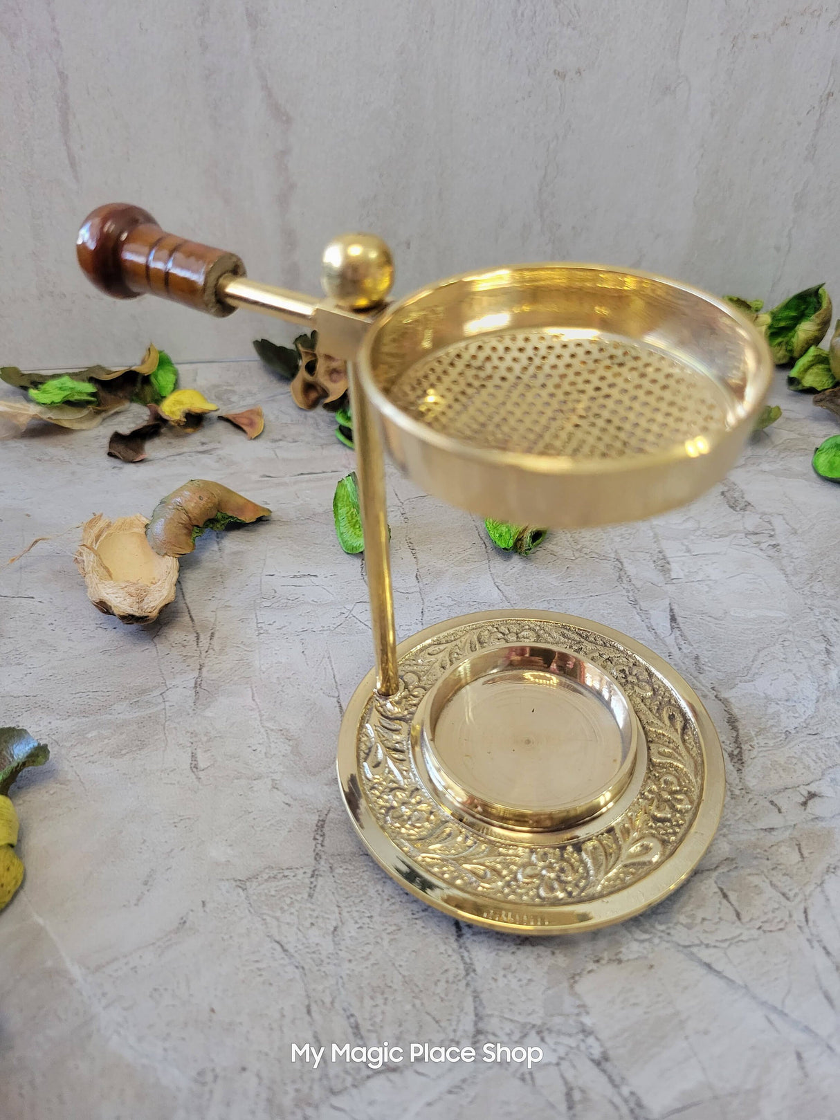 Handmade Brass Resin Burner/ Burn Resin without charcoal/Adjustable Burner