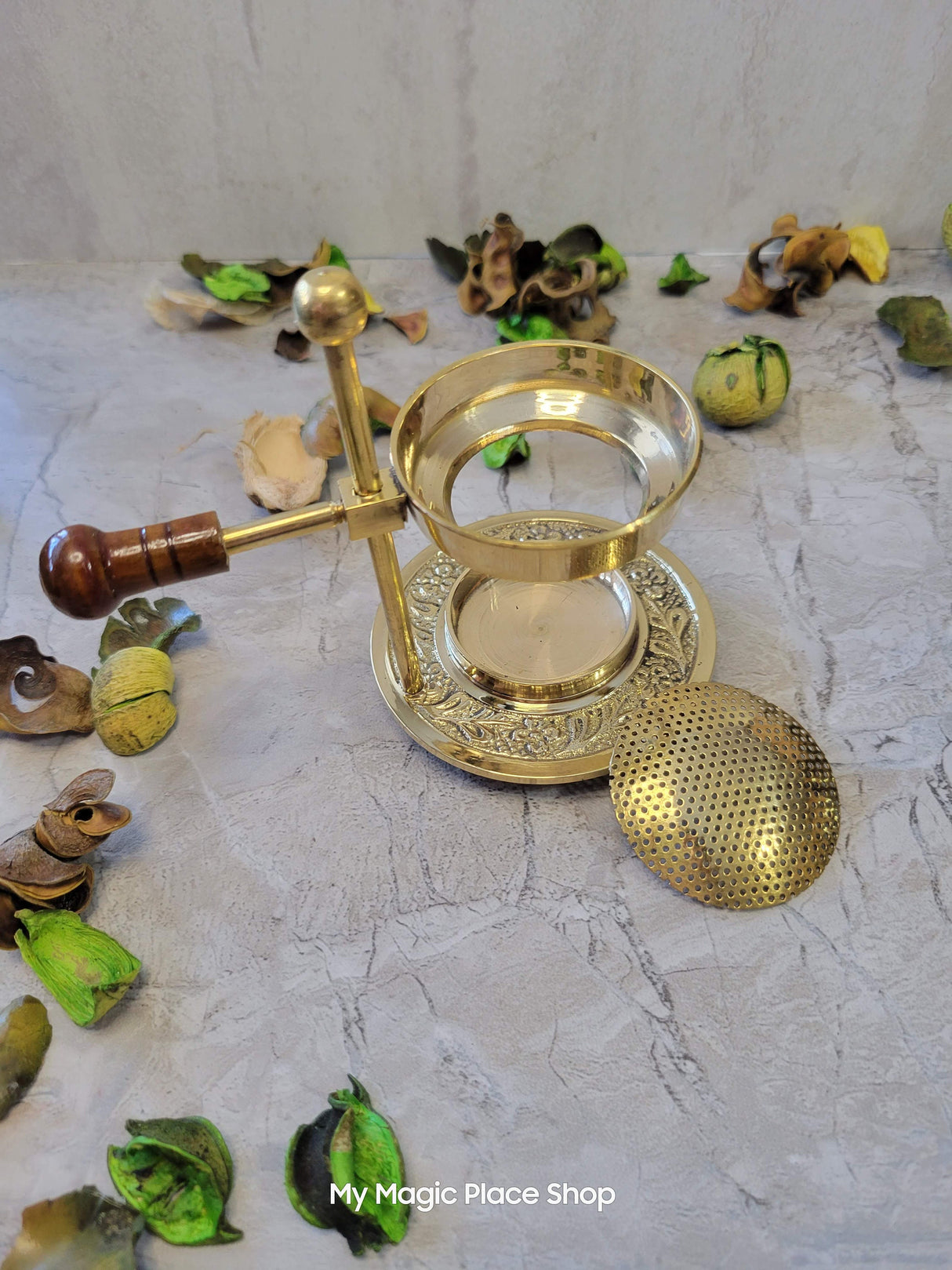 Handmade Brass Resin Burner/ Burn Resin without charcoal/Adjustable Burner